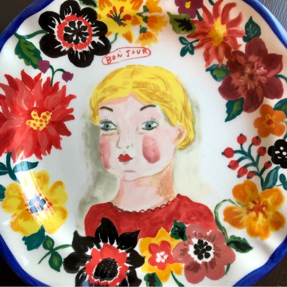 nathalie lete x anthropologie rare francophile plate - Picture 5 of 12